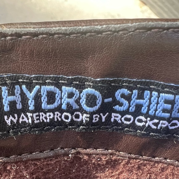 Rockport Chelsea buckle Boot W9 taupe ankle zip waterproof hydro shield preowned - Picture 8 of 8